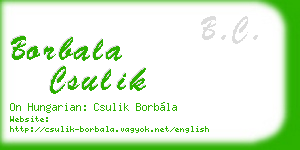borbala csulik business card